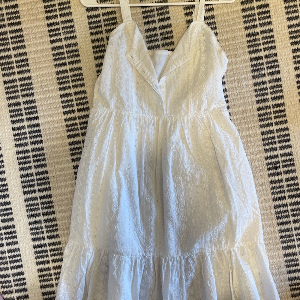 Brandy Melville white mini dress ties in the back